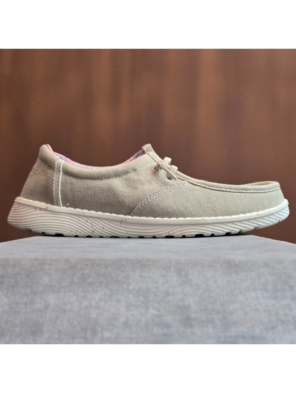 Eddie Bauer Lightweight Easy Slip-On Canvas Loafer - Taupe (Surrey) Women's 8